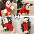 thumbnail image 6 of Pet Christmas Reindeer Costume Doggie/Cat Soft Comfy Coral Velvet Pajamas, Pet Warm Winter Hoodies Jumpsuits for Holiday Party(Red) - XL, 6 of 6