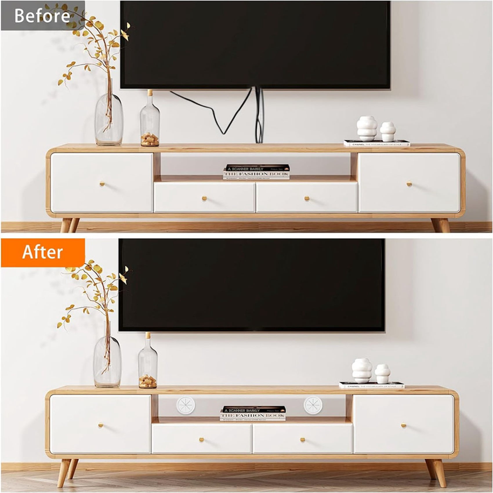 8 Pack Wire Concealer for Wall Mounted TV, 2-3/8 Inch (60Mm Hole) TV Wall Wire Concealer, Wall Cable Management Kit
