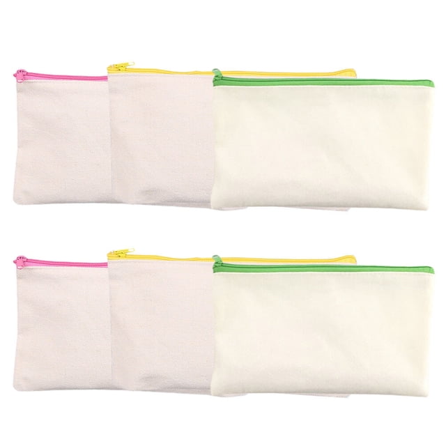 Shisuyan 6 Pcs Trousse à Crayons DIY Sac de Rangement pour Stylos Design à Fermeture Éclair Sac à Stylos pour Étudiants