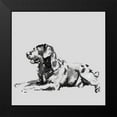 thumbnail image 2 of Cartissi 12x12 Black Modern Framed Museum Art Print Titled - A Very Pastel Modern Dog V, 2 of 5