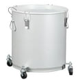 thumbnail image 1 of BeesClover Bac de Transport de Graisse pour Friteuse de 16 Gallons - Contenant de Retrait d'Huile en Acier Enduit Robuste avec Couvercle Verrouillable et Roulettes, Contenant de Transport avec Couvercle, Pince de Verrouillage, Sac Filtrant en Nylon (Argent)., 1 of 7