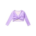 thumbnail image 3 of Yeahdor Kids Girls Long Sleeve Ballet Dance Sweater Cardigan Ballerina Training Wrap Tops, 3 of 5