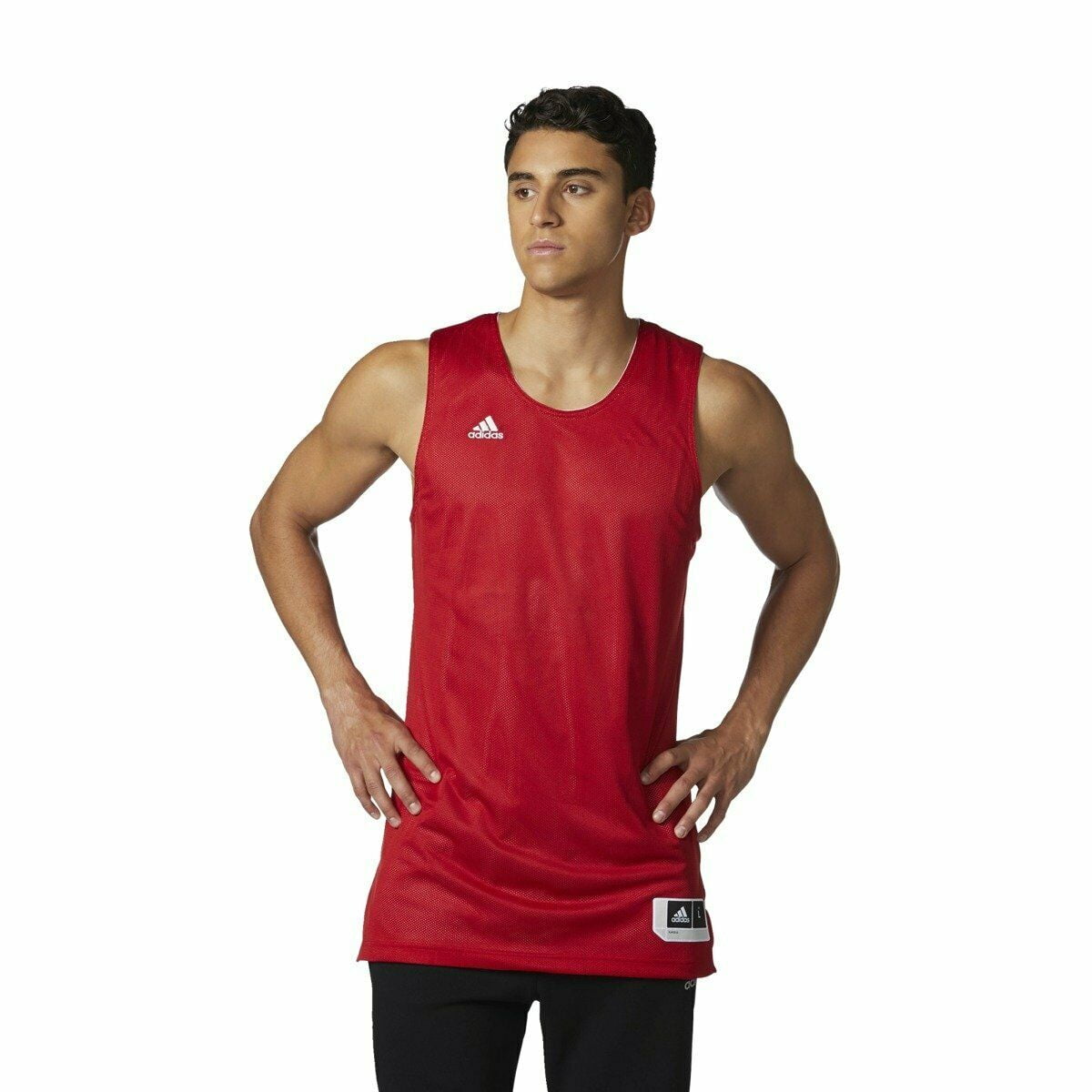 Adidas Jersey Mens Large Red Team Performance Blank Basketball Jersey Big  Tall
