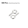 thumbnail image 3 of 500uds Tornillo Ojo Pasadores Ganchos Mini Ojales Tornillos Roscados Unique Bargains Plateado 4x8x1mm, 3 of 5