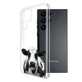 thumbnail image 2 of WIRESTER Transparent Soft Gel TPU Clear Case Slim Protective Cover for Samsung Galaxy S22 Ultra 6.8" 2022, Black Spot Cow, 2 of 3