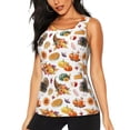 thumbnail image 1 of Fotbe Thanksgiving Turkeys 1 Blusas Sin Mangas para Mujer – Estilo Casual, Corte Suelto, Slim-Fit, Cuello Redondo Deportivo, Tops de Verano para Gimnasio y Yoga-X-Large, 1 of 7