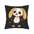 thumbnail image 4 of Set of 2 18x18in Throw Pillow Covers - Cute Cartoon Dog Design with Expressive Eyes Perfect for Couch Bed or Car Decor, 4 of 8