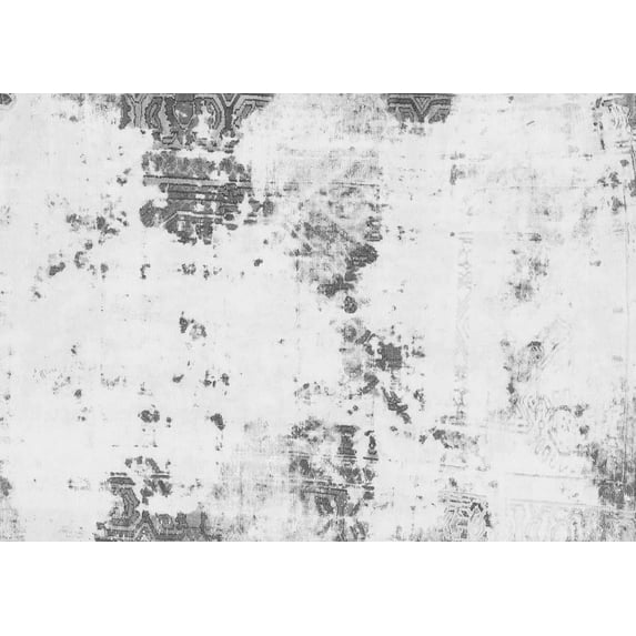 Ahgly Company Indoor Rectangle Abstract Gray Modern Area Rugs, 2' x 4'
