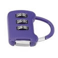 thumbnail image 2 of Color Password Padlock Cabinet Trolley Case Password Lock Backpack Fastener Lock Purple, 2 of 8