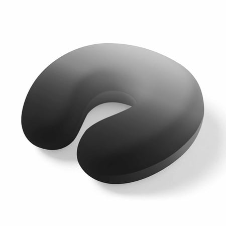 Neck Pillow Ergonomic Memory Foam U Shaped Pillows,Abstract Ombre Grey and Black Soft Portable Neck Head Support Cushion Pillow for Travel Airplane Car Office Use,Geometric