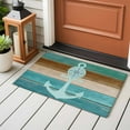 thumbnail image 4 of Nautical Anchor Front Door Rugs 2x3 ft Rustic Blue Brown Wood Grain Vintage Small Rug for Entryway Non Slip Washable Bathroom Door Mat Absorbent Floor Mat for Indoor Entrance, 4 of 9