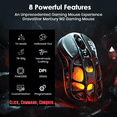 thumbnail image 2 of GravaStar Mercury M2 Wireless Gaming Mouse with 26,000 DPI, PAW3395DM Sensor -79g Lightweight Hollowed-Out Design -5 Programmable Buttons -5 Dynamic Lightsync RGB - Stealth Clear, 2 of 7