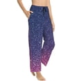 thumbnail image 6 of Salouo Violet Glitter Print Women's Pajama Pants Casual Loose Sweatpants PJs Flowy Pants Drawstring Palazzo for Women Wide Leg Pants Lounge Pajama -Large, 6 of 8