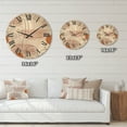 thumbnail image 4 of Designart 'Abstract Monstera Leaf and One Line Art Shapes' Modern Wood Wall Clock, 4 of 5