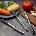 thumbnail image 5 of 2 Pack 3 in 1 Potato Peeler, Multifunctional Kitchen Fruit Vegetable Peeler, Premium Sharp Stainless Steel Blade, Ergonomic Non-slip Black Handle, 5 of 5