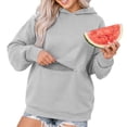 thumbnail image 7 of Bixock Fall/Winter Maternity Hoodies for Women Sweatshirts Long Sleeve Shirts Crew Neck Soild Color Loose Pregnant Casual Pullover Tops Soft Breathable Warm Daily Wear Maternity Clothings, 7 of 7