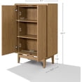 thumbnail image 2 of LuxenHome Kitchen Pantry Cabinet, 48.7" Tall Storage Cabinet with Doors and Shelves, Wood Freestanding Cupboard Bathroom Cabinet or Shoe Storage Cabinet for Entryway, Living Room, Dinning Room, 2 of 9