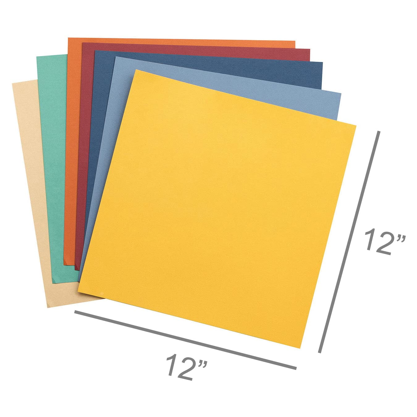 48 Sheets 12x12 Solid Core Colorful Cardstock Textured 85Lb Multi Colored  Card Stock Paper 16 Assorted Colors for Cricut Card Making
