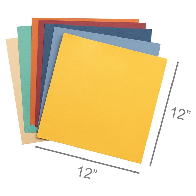 Livholic 60 fogli di carta tinta unita Stock 12X12 20 colori assortiti Cartoncino carta perfetta per la creazione di carte di carta Crafting Scrapbook Journalizing