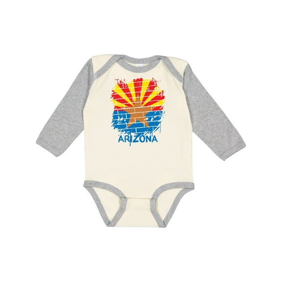 Inktastic Graffiti Arizona State Flag Boys or Girls Long Sleeve Baby Bodysuit