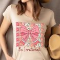 thumbnail image 4 of Happy Pi Day Shirt Cute Be Irrational Math Teacher Tee Pastel Pink Bow Gift, Light Pink, Size 2XL, 4 of 6