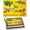 Nerf Toys, Blaster Guns Edible Cake Image Topper Personalized Picture 1/4 Sheet (8"x10.5")