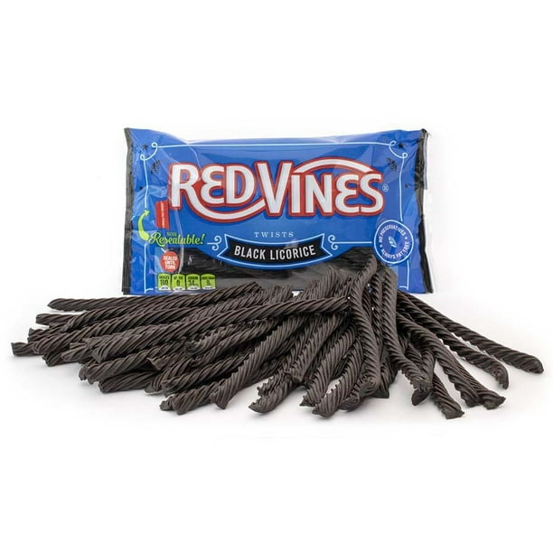 Red Vines Black Licorice Twists, 16oz Bag
