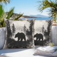 thumbnail image 4 of Brown Bear Outdoor Pillow Covers Pack of 2 Black Bear Forest Animal Modern Art Retro Waterproof Throw Pillow Covers Decorative Cushion Cases for Patio Garden Tent Balcony Couch 20x20 inch, 4 of 8