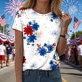 thumbnail image 2 of CAICJ98 USA 250th Anniversary Shirt Women 250 Years of Freedom Independence Womens Shirts (White,M), 2 of 8
