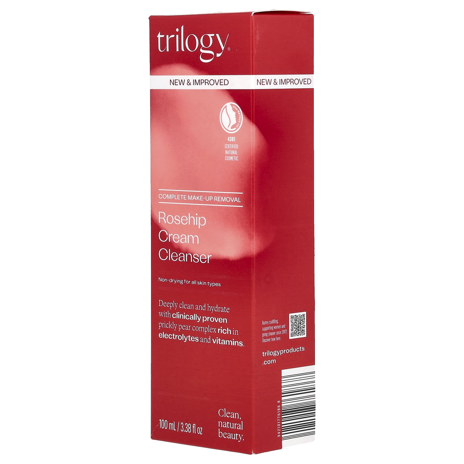 Trilogy Rosehip Cream Cleanser, 3.38 fl oz (100 ml)