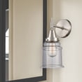 thumbnail image 2 of 447-1W-SN-G184 Innovations Lighting Canton - 1 Light Wall Sconce-12.5 Inches Tall and 6 Inches Wide-Satin Nickel Finish-Seedy Glass Color, 2 of 3