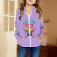 thumbnail image 2 of WAYUTE Girls Sweatshirts Long Sleeve Zip Up Hoodie with Cute Print Pullover for Kids and Toddler Casual Wear and Sports Outdoor Activities, 2 of 4