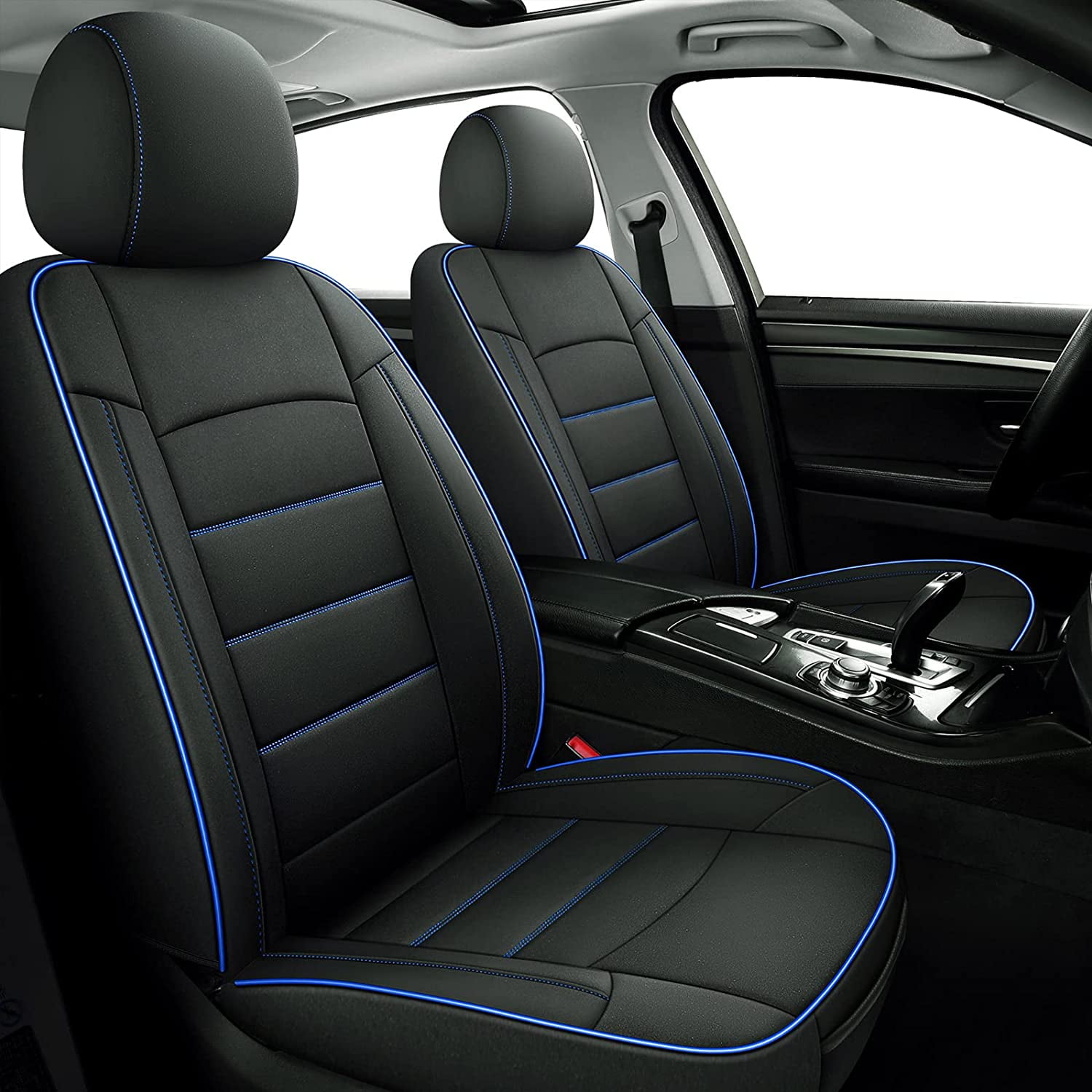 Waterproof Front Pair Car Seat Covers Protectors Grey FORD FIESTA ALL MODELS 