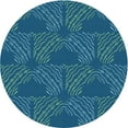 thumbnail image 1 of Ahgly Company Machine Washable Indoor Round Transitional Blueberry Blue Area Rugs, 6' Round, 1 of 7