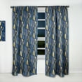 thumbnail image 2 of Designart 'Retro Luxury Waves In Blue and Gold IX' Mid-Century Modern Curtain Panel, 2 of 5