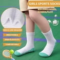 thumbnail image 4 of 12 Pairs Girls Crew Socks, Kids Athletic Socks for Toddler Girls (1-14 Years) Calf Cotton Sock School Running Sports, 4 of 7