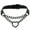 Chain Heart-Ring 45cm, variant on Gothic Punk Black PU Leather Spiked Rivet O-Ring Collar Stud Choker Necklace-Chain Heart-Ring 45cm