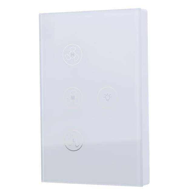 Interruptor táctil WiFi inteligente lámpara de ventilador de aire multifuncional interruptor táctil Control de voz Compatible para el hogar 110-240V