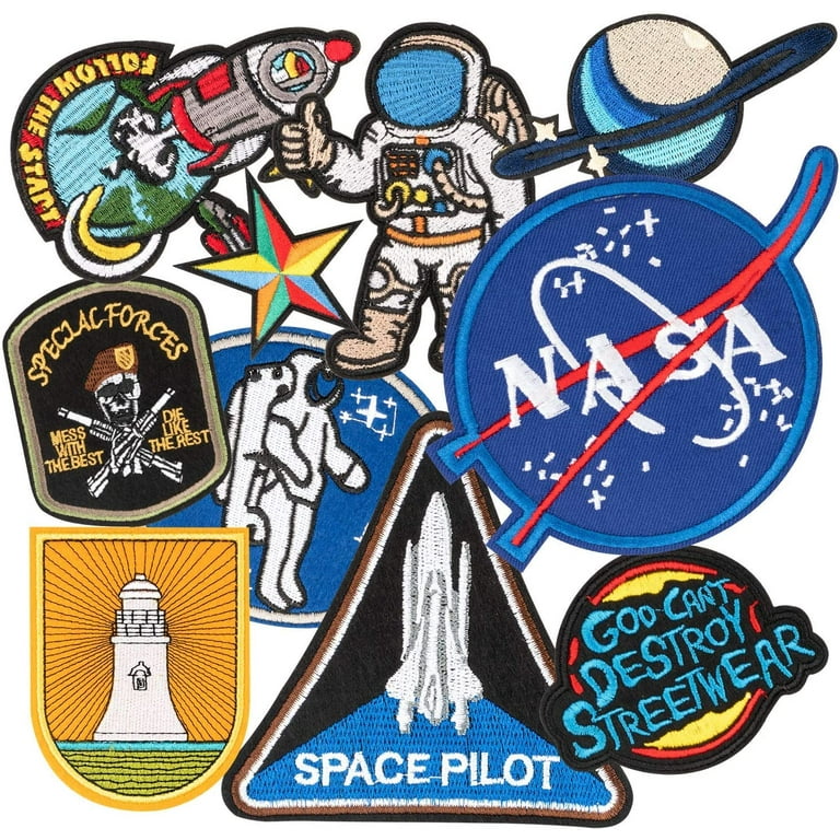 Iron On Patches, 10 Pcs Space Astronaut Planets Embroidered Patch