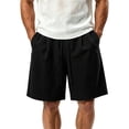 thumbnail image 2 of Yaoyar Wide Leg Linen Shorts for Men Elastic High Waisted Pleated Loose Casual Comfy Shorts, 2 of 7