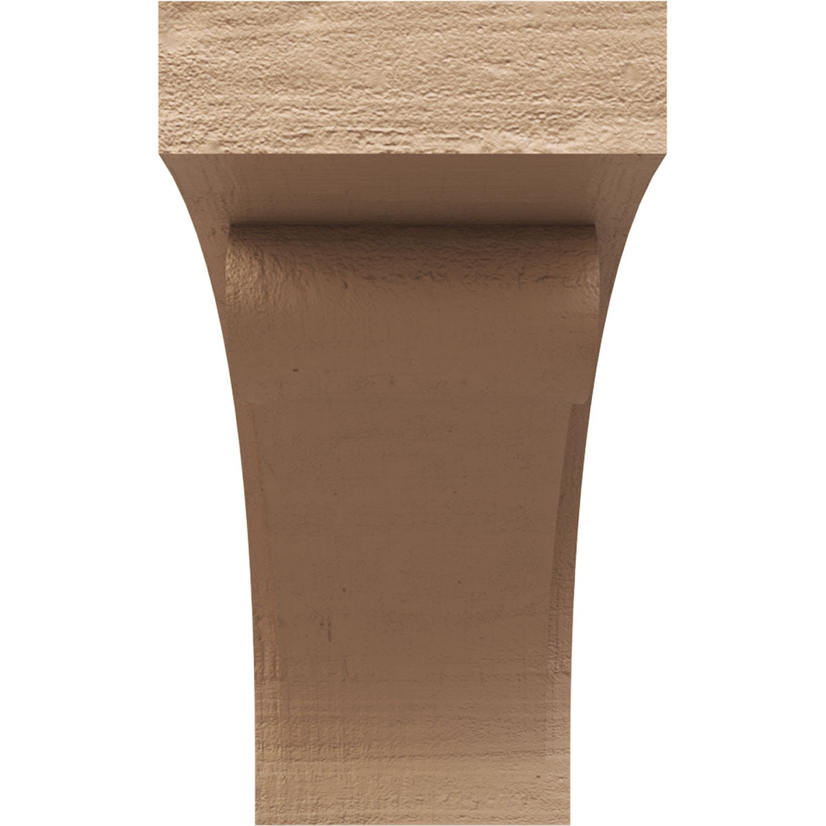 12"W x 36"D x 24"H Classic Viola Rough Cedar Woodgrain TimberThane Corbel, Primed Tan