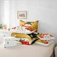 thumbnail image 5 of Feelyou Cartoon Cute Snowman Twin Bedding Sets 7-Piece, Gold Sequin Print Bedding Comforter Set, Merry Christmas Reversible Sheet Sets, Lightweight Room Decor, 5 of 7