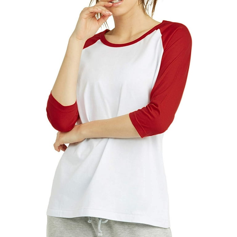Womens baseball cheap tee plain