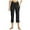 Black, variant on PMVFHDE Women High Waist Straight Leg Yoga Pants For Women Athletic Workout Crop Leggings 21 Inch Black,L