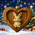 thumbnail image 1 of Rapeiae Christmas Animals Print Acrylic Hanging Christmas Gifts for Family Colleagues Christmas Tree Decoration, 1 of 8