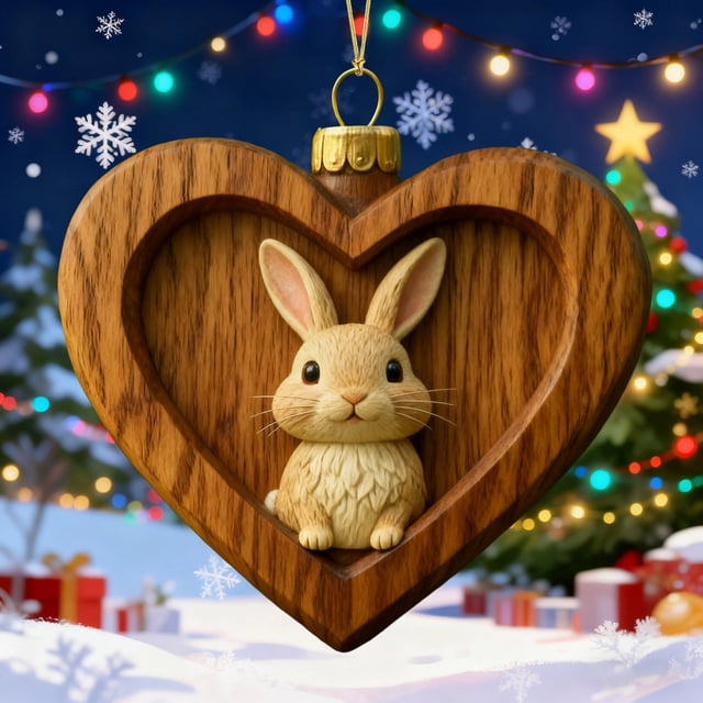 Rapeiae Christmas Animals Print Acrylic Hanging Christmas Gifts for Family Colleagues Christmas Tree Decoration