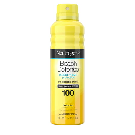 Neutrogena Beach Defense Oil-free Body Sunscreen Spray, SPF 100, 6.5 (Best Sunblock For Beach)
