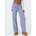 thumbnail image 5 of Aojekbee Women Striped Pajama Pants, Elastic Waist Tie-up Loose Lounge Pants Fall Sleepwear, 5 of 10