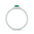 thumbnail image 2 of Rosec Jewels Natural Emerald Flower Promise Ring for Women - AAA Grade May Birthstone Ring - Ready to Gift for Valentines Day, 14K White Gold, US 5.00, 2 of 9