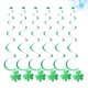 thumbnail image 5 of 12 piezas trébol de cuatro hojas decoración colgante remolino creativo decoraciones colgantes remolinos colgantes ornamento para el día de San Patricio, 5 of 6